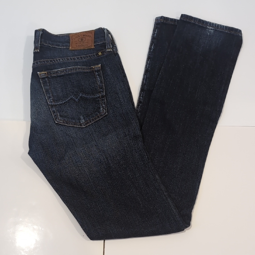 Lucky Brand Sweet N Straight  Blue Jeans Size 26 Dark Blue Wash
